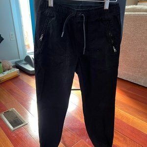 Polo Black Jogger-style Pants, M (10/12) w/ zipper pockets